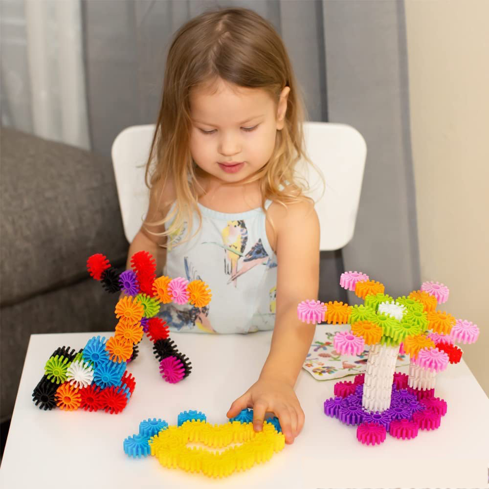 Đồ chơi lắp ghép hình hoa tuyết 200 chi tiêys 3D có hộp đựng