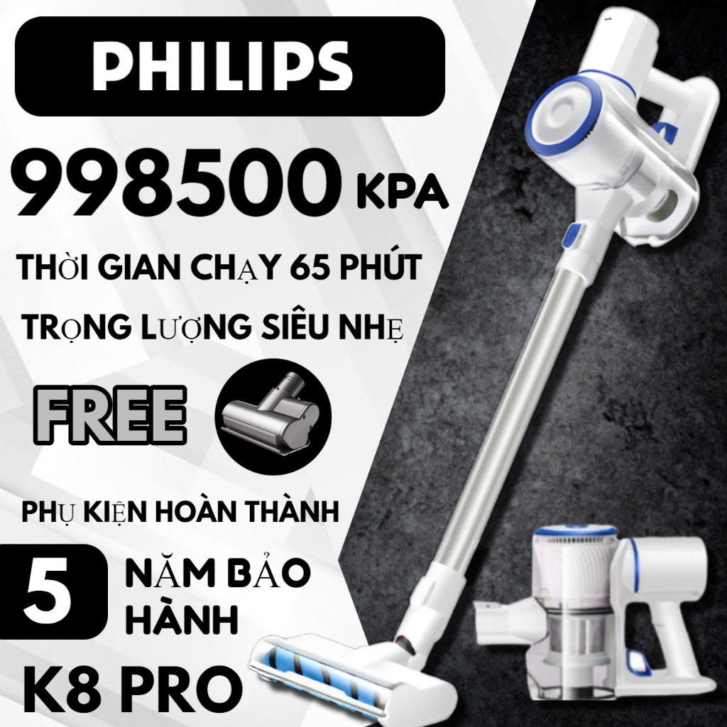 2023 MỚI NHẤT K8 PRO máy hút bụi cầm tay không dây máy hút bụi gia đình xe giường nệm hút siêu mạnh