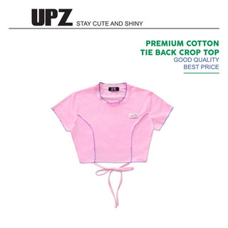 UPZ Áo Thun Croptop Cột Dây Lưng (3 Màu)