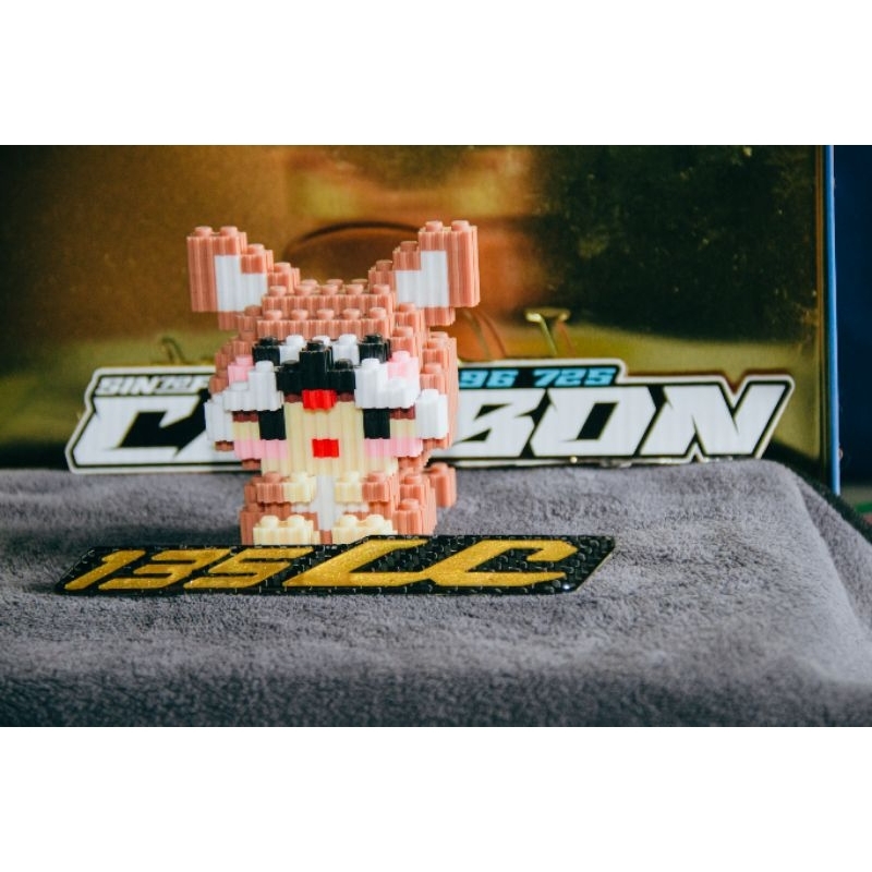 LOGO Dán 135LC Đúc Sợi CarbonFiber Cao Cấp