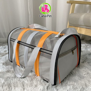 Túi lưới vận chuyển chó mèo đi xa LunaPet TVC02 - túi vận chuyển chó mèo dễ thương