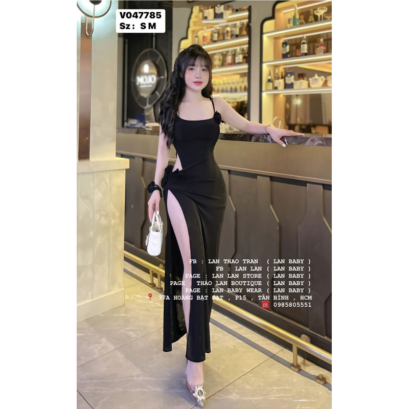 MAXI DÂY XẺ CAO ĐÍNH HOA