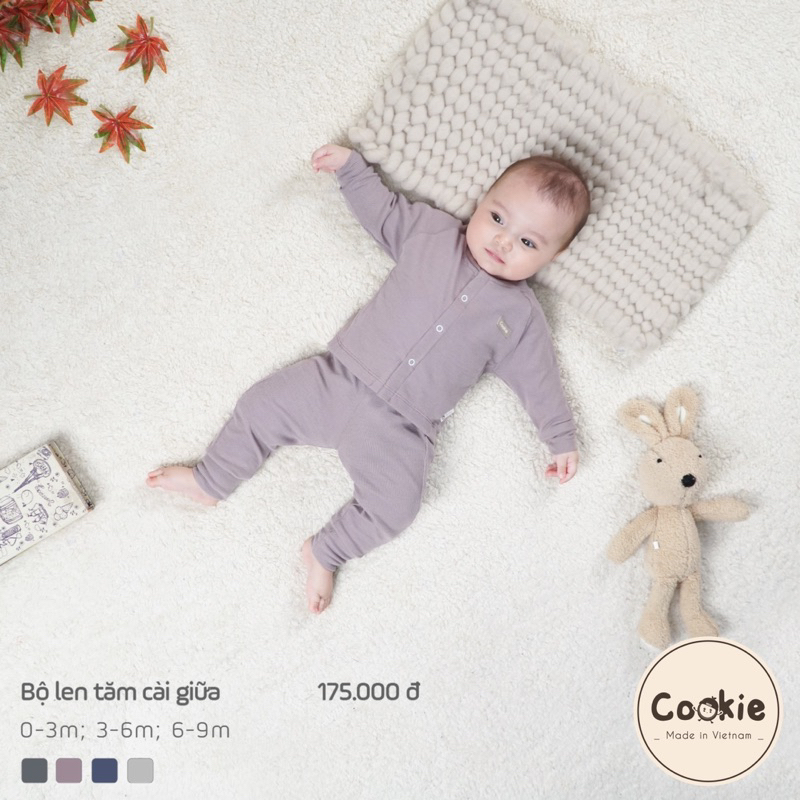 Bộ sơ sinh len dài tay Cookie cho bé trai bé gái thời trang thu đông 2022