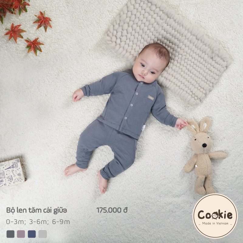 Bộ sơ sinh len dài tay Cookie cho bé trai bé gái thời trang thu đông 2022