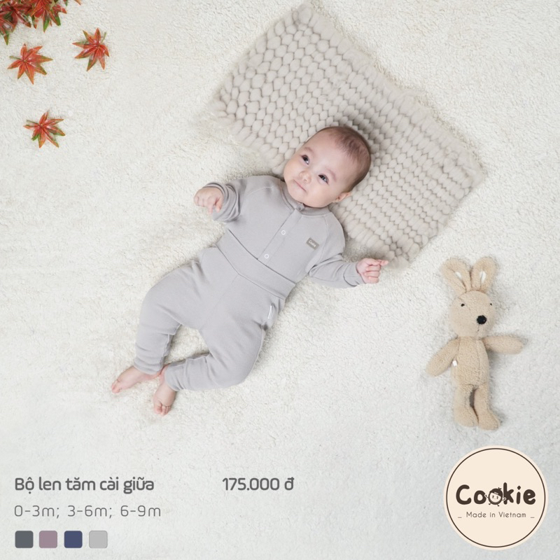 Bộ sơ sinh len dài tay Cookie cho bé trai bé gái thời trang thu đông 2022
