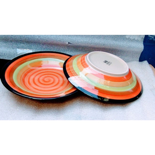 Dĩa sứ cầu vồng sâu lòng 22.5cm, 20cm, 17.5cm, 15cm
