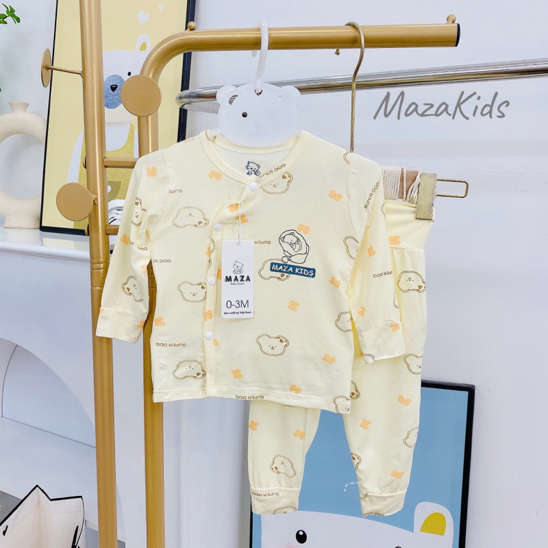 bộ dài thun lạnh cúc lêch cap cao cho bé