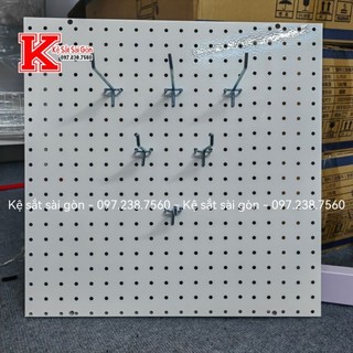 Tấm tôn lỗ pegboard, tấm đục lỗ trang trí nhà cửa 50 x 50 , 60 x 60cm