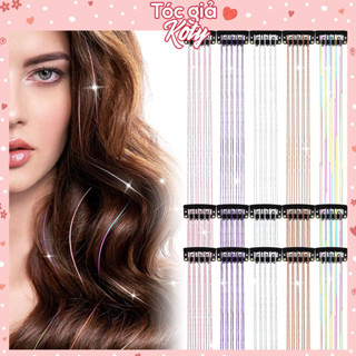 Tóc Kim Tuyến Dạng Kẹp ❤️FREESHIP❤️ Set 6 Kẹp Tóc Giả Dùng Để Trang Trí Cho Tóc TG690