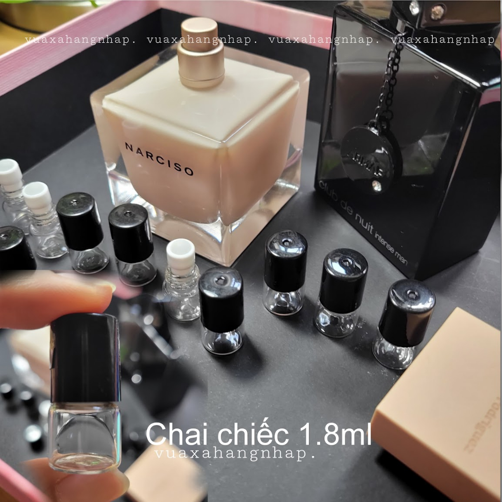 Mẫu thử nước hoa Chai chiếc  đầu lăn các thương hiệu 1.8ml