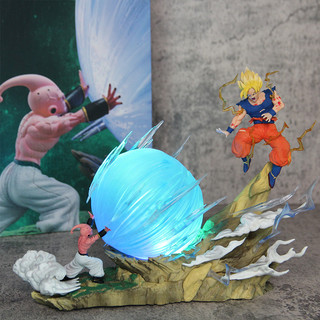  hỏa tốc HCM FuLL BoX có LED   Vũ Trí Ba   Mô hình Son goku và Buu đại chiến cao 20cm Cực Đẹp Dragon Ball Z 