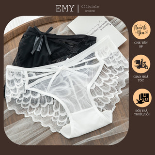 Quần lót nữ ren đẹp ôm mông , quần ren hoa nổi - Emy lingerie