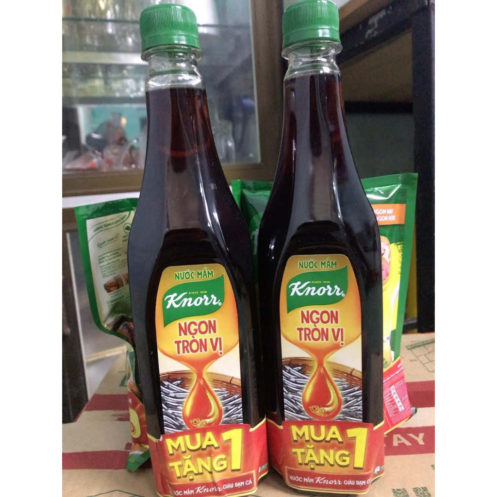 Nước mắm Knorr tròn vị 750ml tặng 1 bịch hạt nêm 150g