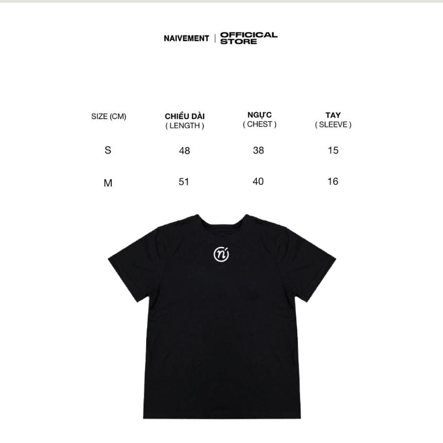 Áo Baby Tee N NAIVETE chất liệu cotton cao cấp