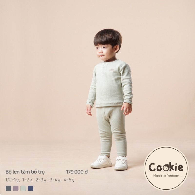 Bộ len tăm bổ trụ Cookie dành cho bé trai bé gái thu đông 2023