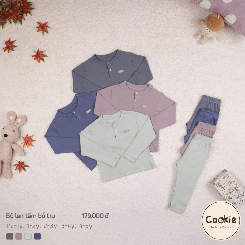 Bộ len tăm bổ trụ Cookie dành cho bé trai bé gái thu đông 2023