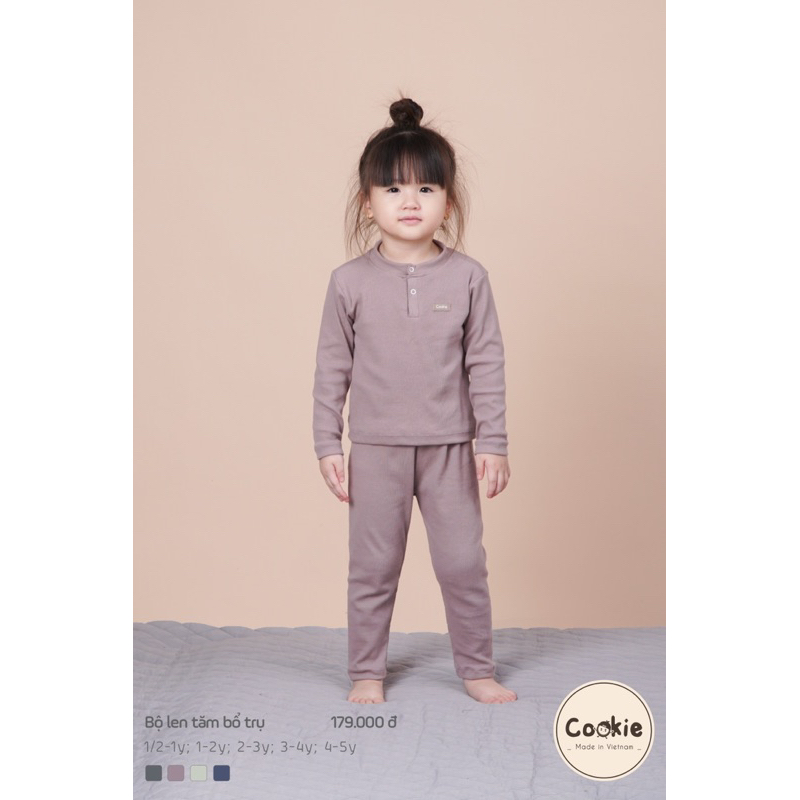 Bộ len tăm bổ trụ Cookie dành cho bé trai bé gái thu đông 2023