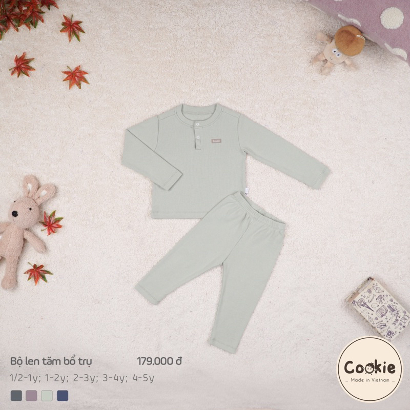 Bộ len tăm bổ trụ Cookie dành cho bé trai bé gái thu đông 2023