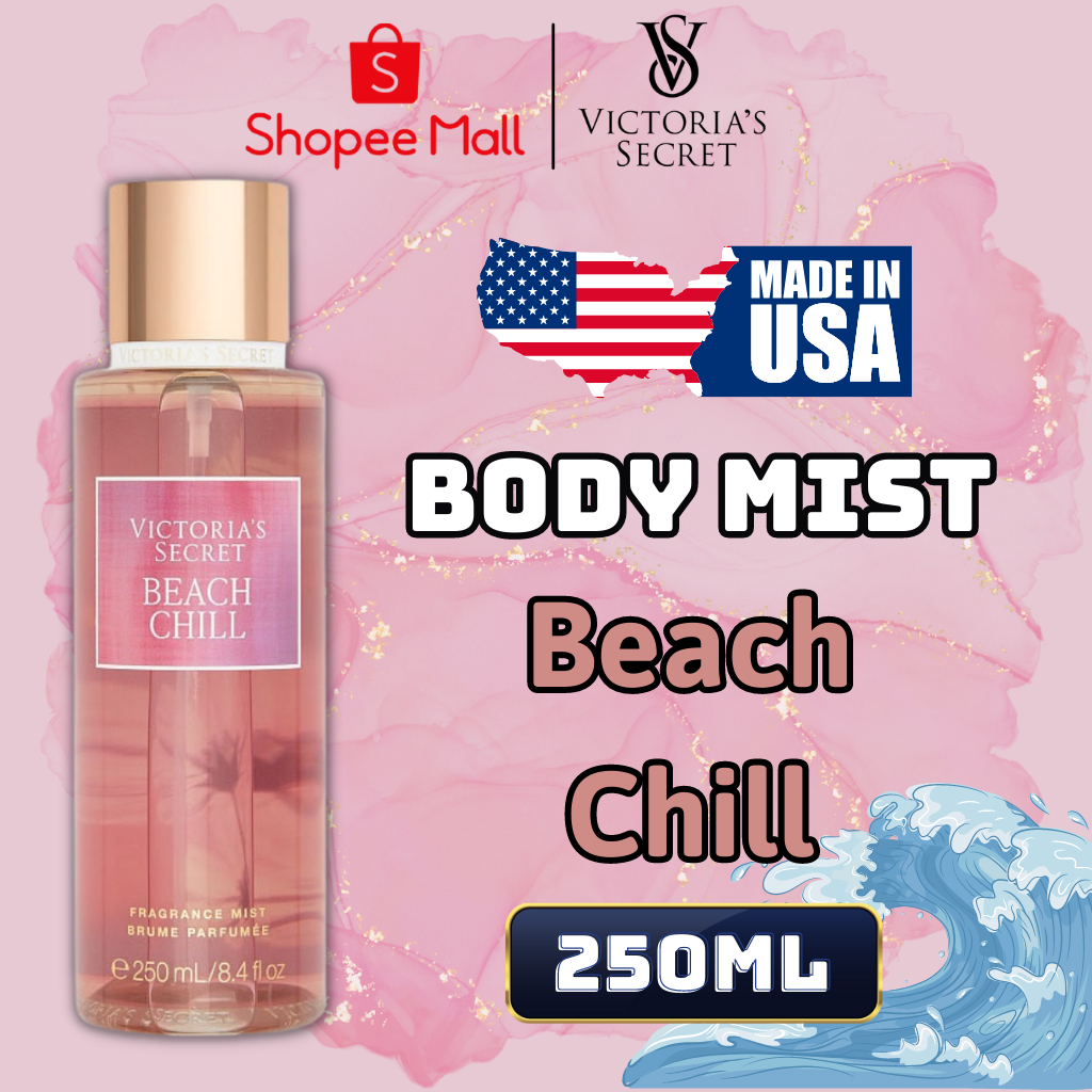 Body Mist Victoria Secret Chính Hãng Beach Chill, Xịt Thơm Body Toàn Thân Hương Nước Hoa 250ml