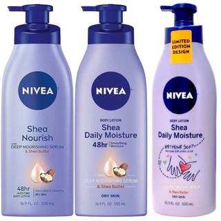 Dưỡng thể giữ ẩm da 48h NIVEA Shea Daily Moisture / Shea Nourish Body Lotion 48 Hour Moisture For Dry Skin 500ml (Mỹ)