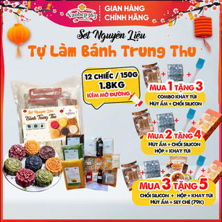 Set nguyên liệu làm Bánh Trung Thu Nướng Thập Cẩm  ít calo, ít ngọt, nhiều nhân