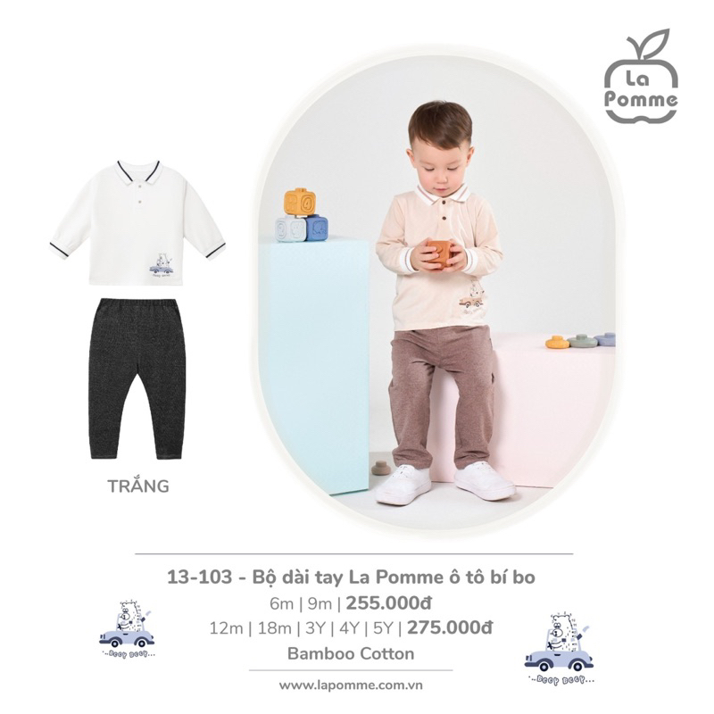 Bộ dài tay La pomme các mẫu 2023 thu đông cao cấp