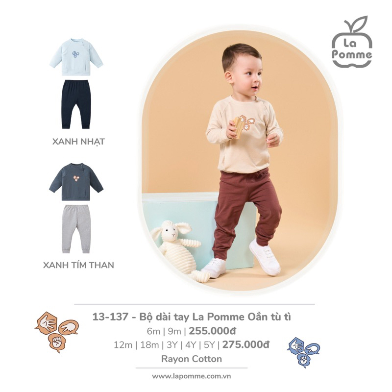 Bộ dài tay La pomme các mẫu 2023 thu đông cao cấp