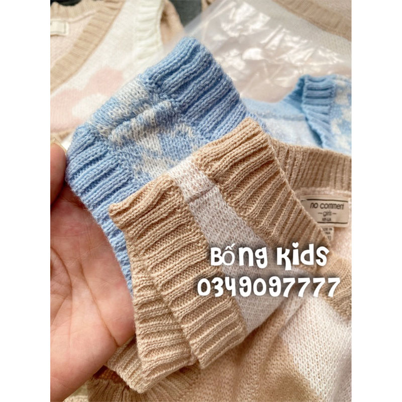 Áo Gile Len Dáng Croptop Bé Gái Dệt Hình NoComment