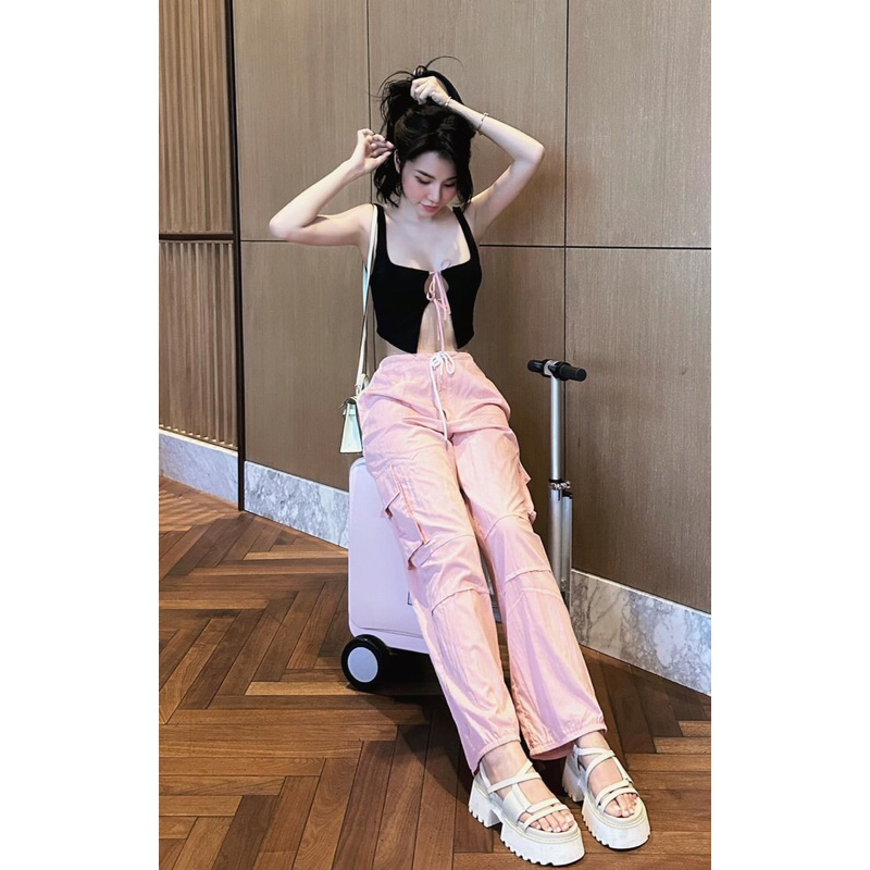 Sét áo dây kèm quần túi hộp - KHOSIBOHOME