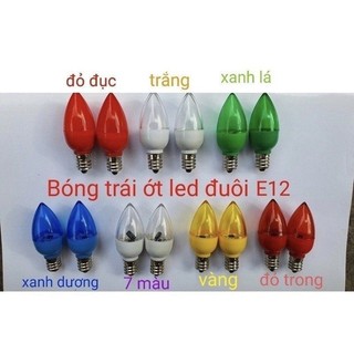 BÓNG LED TRÁI ỚT 1W ĐUI E12 [combo 2 bóng]