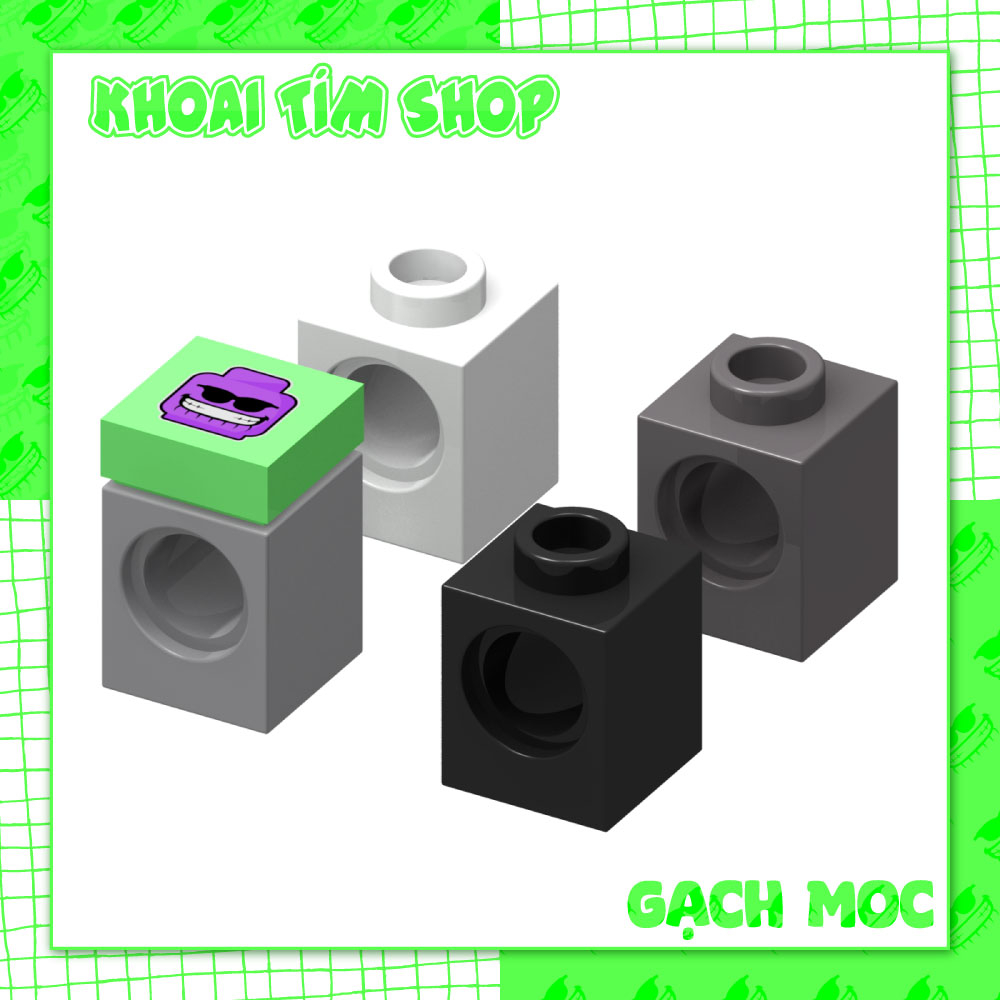 COMBO 5 Part Gạch Technic 1x1 Có Lỗ Tròn - Phụ Kiện MOC Tương Thích 6541