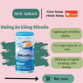 Đường ăn kiêng Mivolis Đức healthy Tây Nguyên Food - Việt Nam hộp 1200 viên