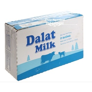 Hộp Sữa Tươi Tiệt Trùng Dalatmilk 180ml