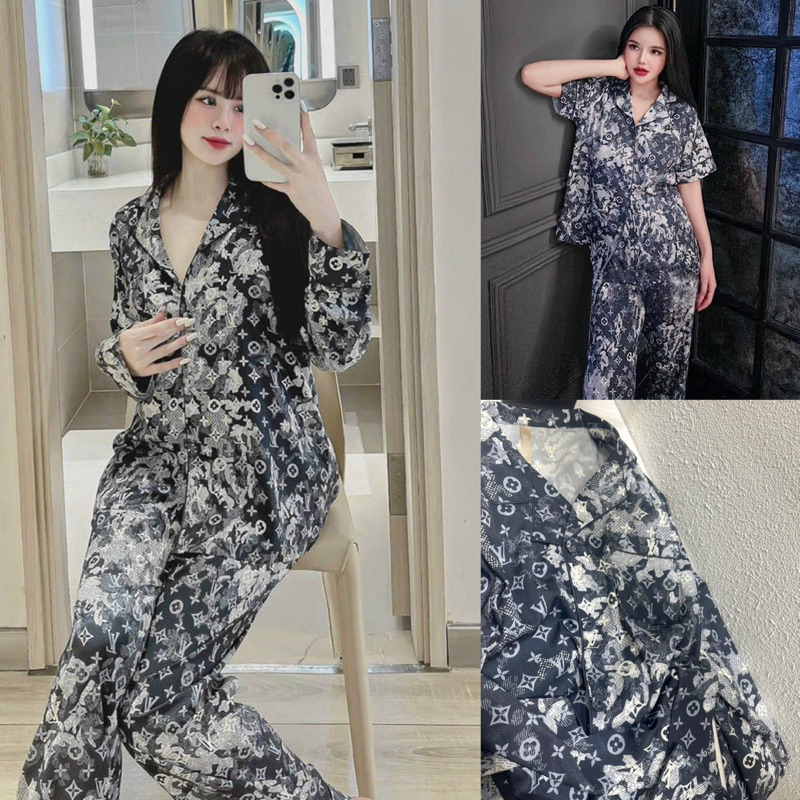 BỘ PYJAMA DÀI HOẠ TIẾT QUẢNG CHÂU CAO CẤP MÃ 2023-2708