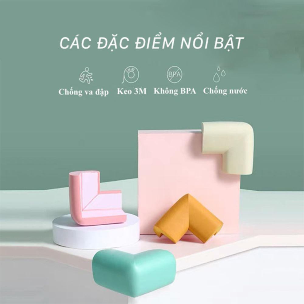 Xốp bọc góc bàn an toàn cho bé – Bịt góc bàn bảo vệ cho bé chất liệu cao su NBR rất mềm và đàn hồi (Miếng bọc góc bàn)