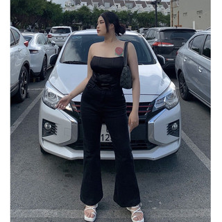 (SEPTEMBER - 4101) QUẦN JEAN ỐNG LOE ĐEN