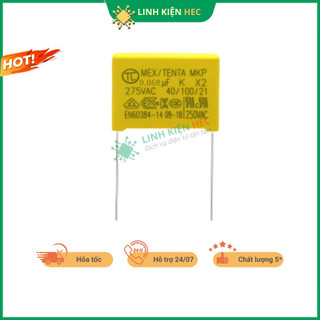 Tụ lọc nguồn AC 275V 1uF chân 22mm chất lượng tốt linh kiện hec.