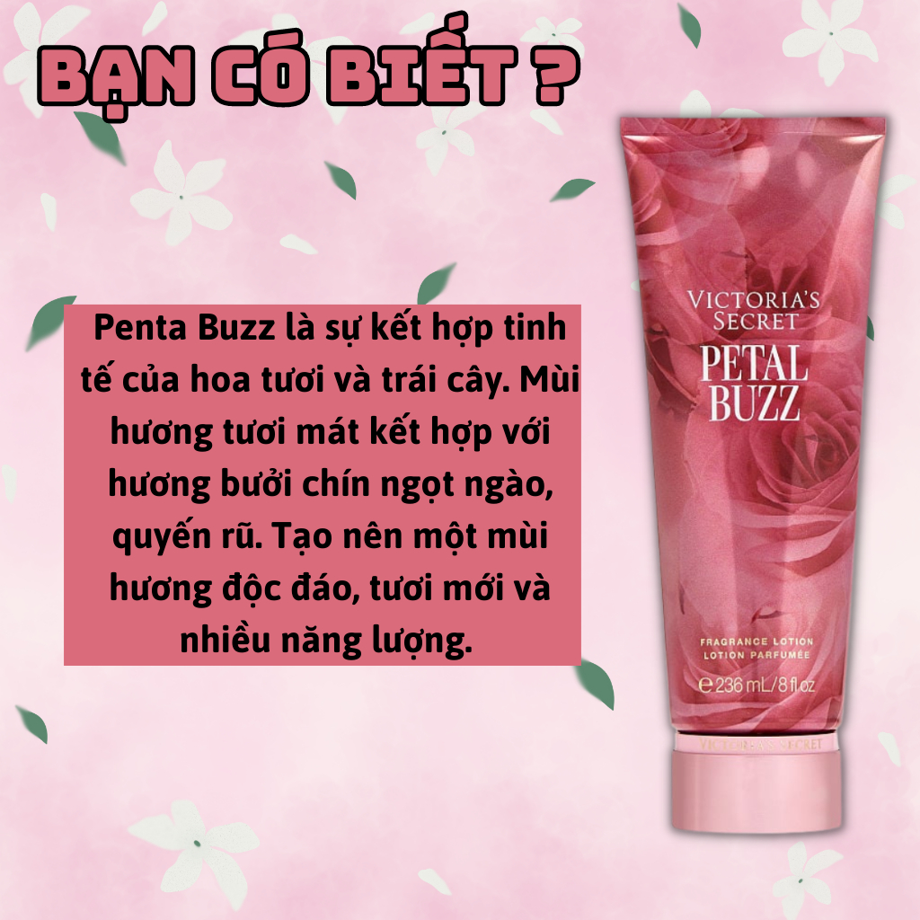 Body Mist Victoria Secret Chính Hãng Pental Buzz, Xịt Thơm Body Toàn Thân Hương Nước Hoa 250ml