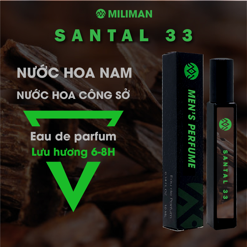 Nước Hoa Nam Santal 33 MILIMAN Phong Cách Mạnh Mẽ Và Tự Do 10ml