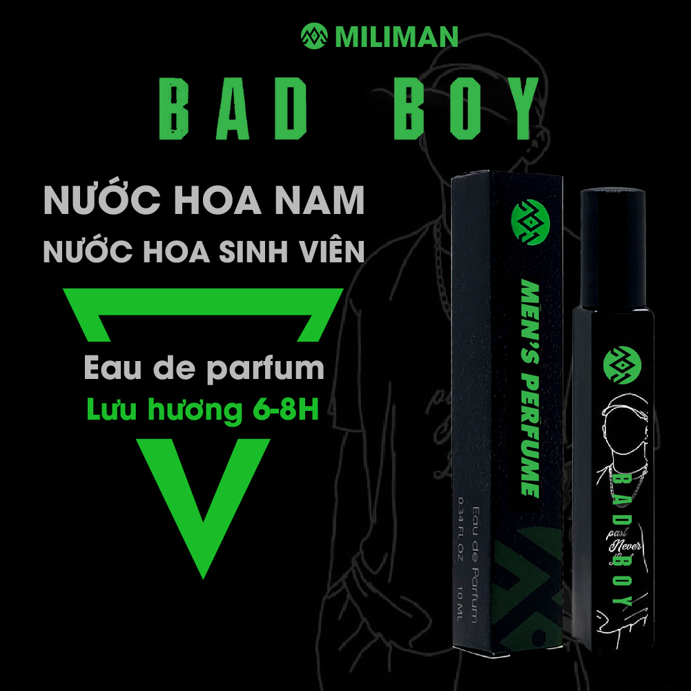 Nước Hoa Nam Bad Boy MILIMAN Phong Cách Tay Chời Sành Điệu 10ml