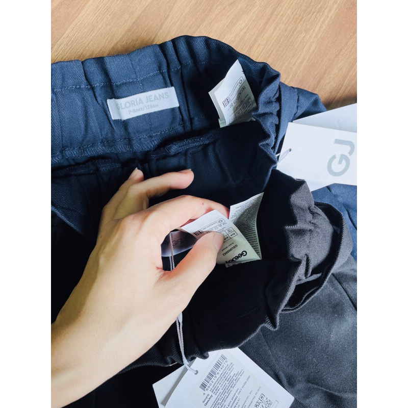 Quần Baggy Bé Gái GJ Chính Hãng Kèm Belt Chất Kaki Cotton Vải Dày Mịn, Siêu Mềm Mại 5-14 Tuổi.Mẹ<55kg ok