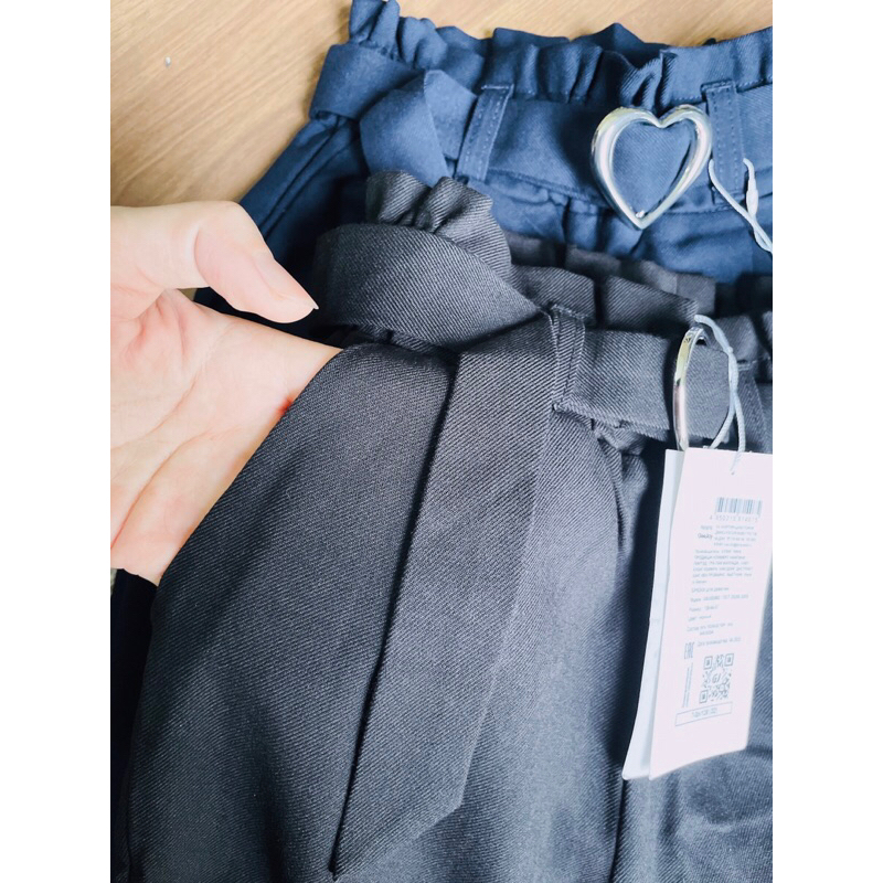 Quần Baggy Bé Gái GJ Chính Hãng Kèm Belt Chất Kaki Cotton Vải Dày Mịn,Siêu Mềm Mại 5-14 Tuổi. Mẹ<55kg ok