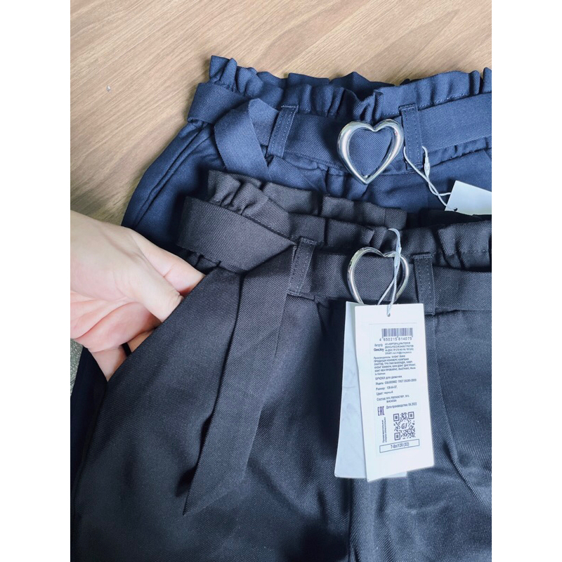 Quần Baggy Bé Gái GJ Chính Hãng Kèm Belt Chất Kaki Cotton Vải Dày Mịn, Siêu Mềm Mại 5-14 Tuổi.Mẹ<55kg ok