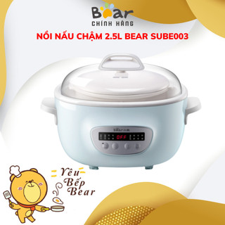 Nồi Nấu Cháo Cho Bé_Nồi Nấu Chậm_Hầm Cháo Đa Năng, Kèm Lồng Hấp_Bear Dung Tích 0.8L- 1L - 1,6L - 2,5L- Bảo Hành 18 Tháng