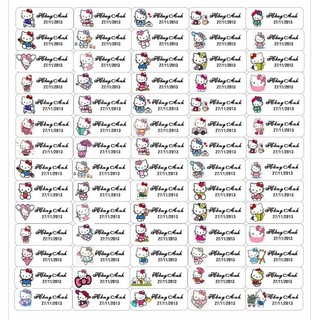 Set 70c Sticker dán đồ dùng học tập cho bé