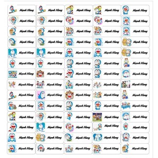 Set 70c Sticker dán đồ dùng học tập cho bé