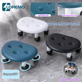 Ghế Đẩu Nhỏ Xinh Xoay 360 Độ Kèm Bánh Xe Tiện Dụng°Ghế Xoay Ngồi sofa Kích Thước 33.5 X 26 X 15Cm