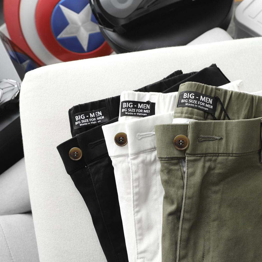 Big size - Quần short kaki nam big size lưng thun co giãn thời trang