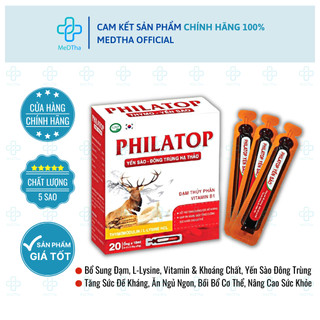 Philatop yến sào đông trùng hạ thảo - tăng sức đề kháng, ăn ngon, bổ sung đạm thuỷ phân, yến sào