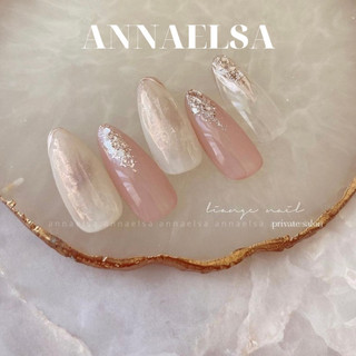 M011 - annaelsa nail box thiết kế - móng úp mẫu đơn giản thanh lịch nhẹ nhàng
